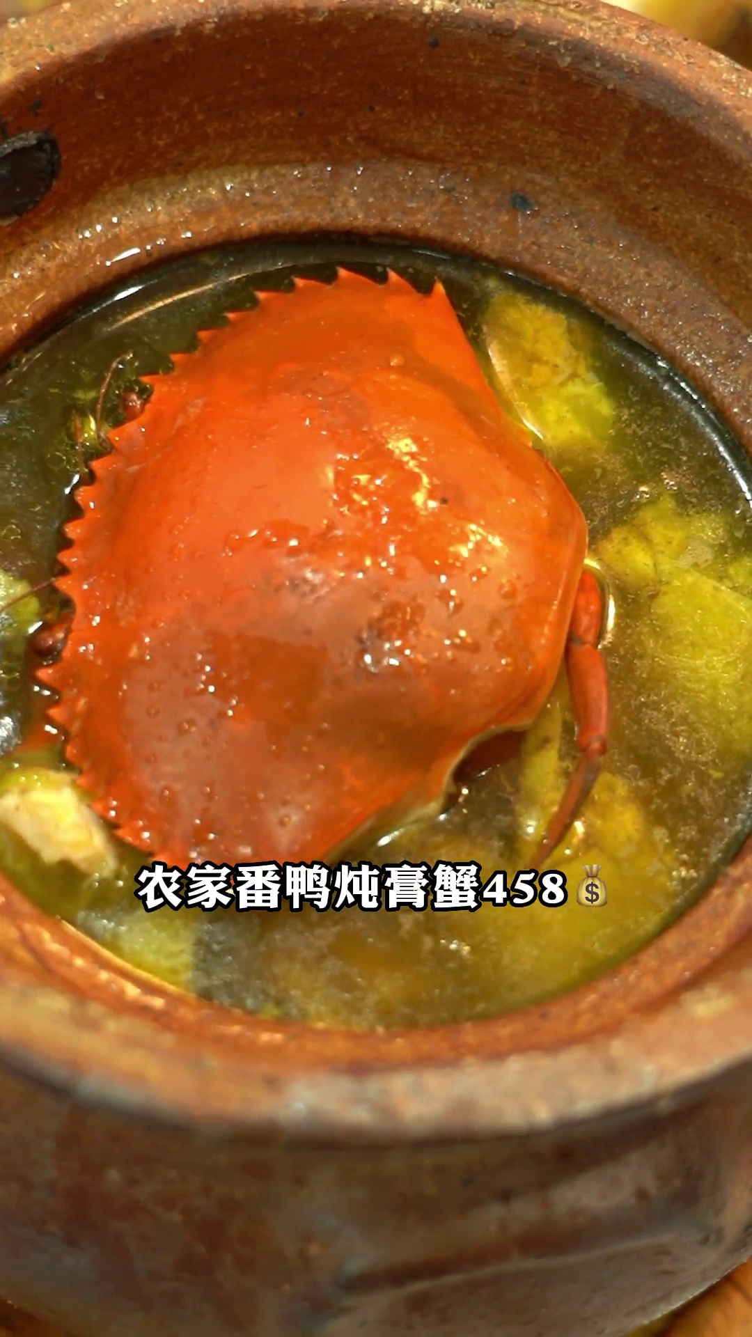 农家番鸭炖膏蟹